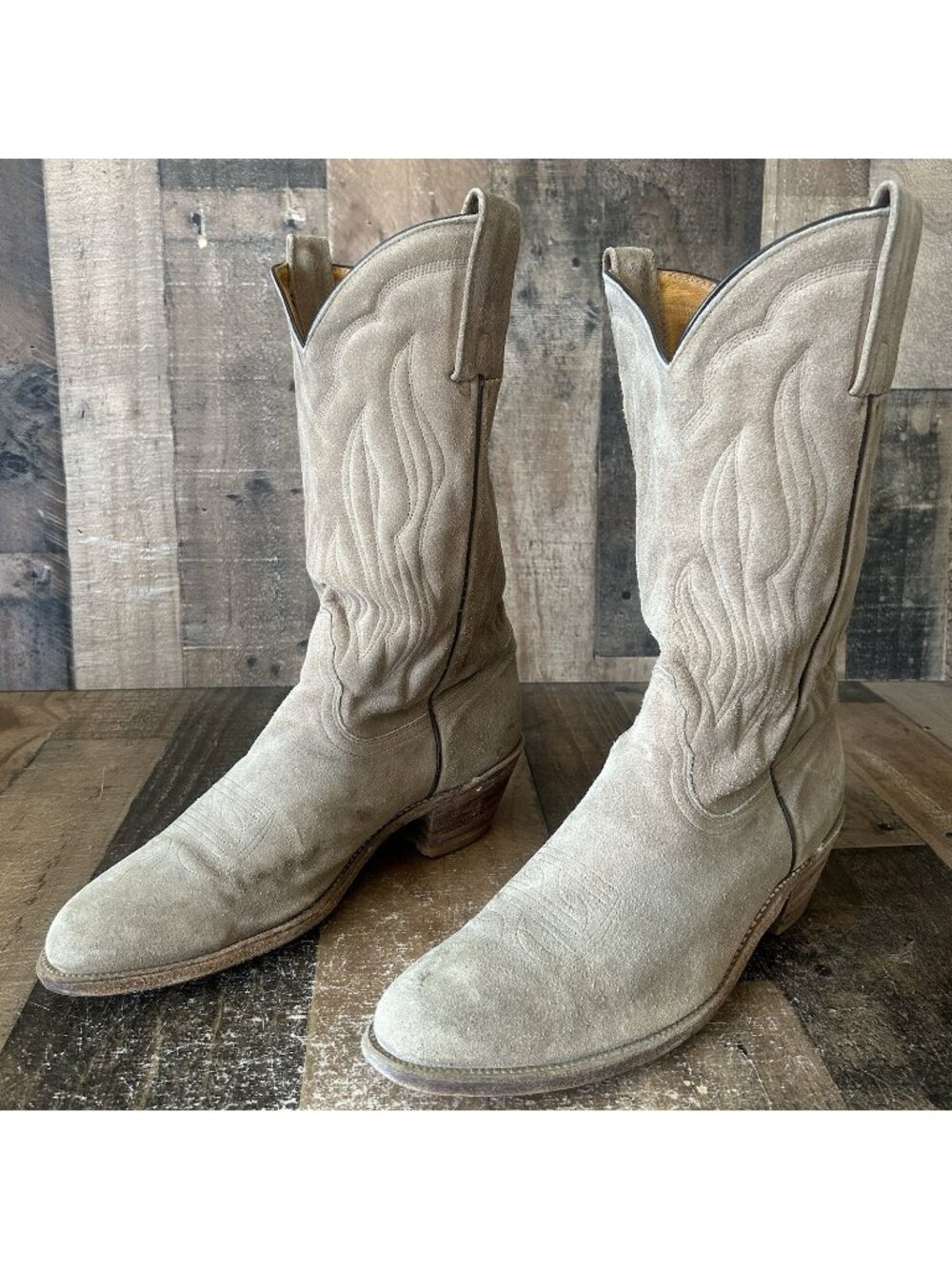 Frye Vintage Suede Roughout Western Cowboy Boots Mens 12 D